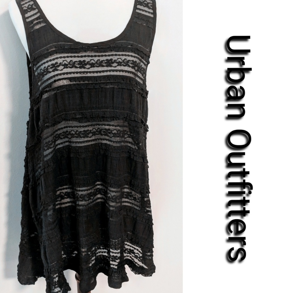 NWT Black Lace Slip Tunic From Urban Outfitters